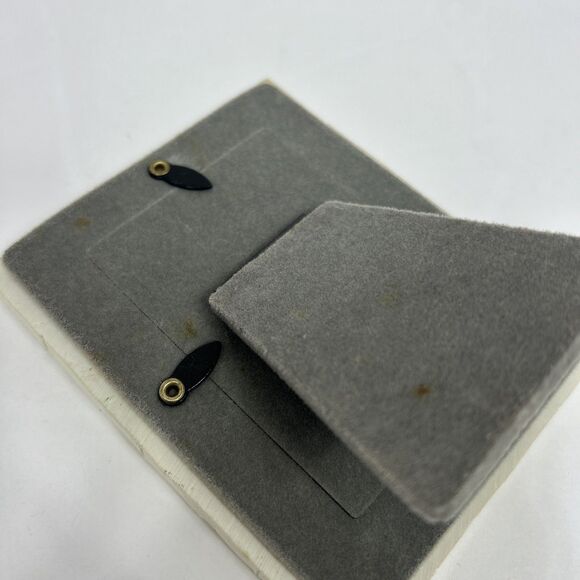 Vintage Figi Child Pictures Drawings ABCD 1234 Resin Frame 3.5” X 4.5" Felt Back - Picture 4 of 9